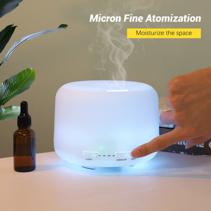 500ML Electric Air Humidifier Aroma Oil Diffuser USB Cool Mist Sprayer with 7 Color LED Lights Ultrasonic Mute Air Purifier