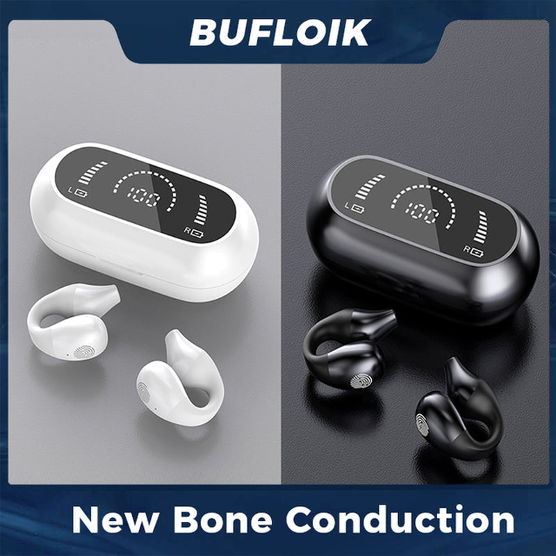 Fashion Bone Conduction Bluetooth Earphones Open Ear Clip Wireless Headphones