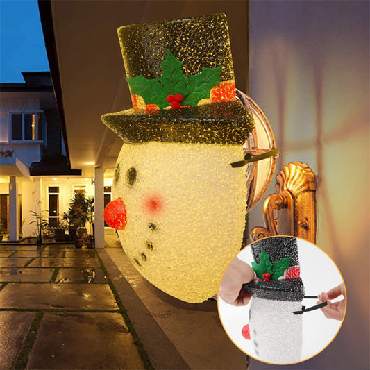 1/2 Pcs Christmas Snowman Porch Light Cover New Year 2022 Decorations Wall Lamp Lampshade Outdoor Porch Christmas Lamp Decor