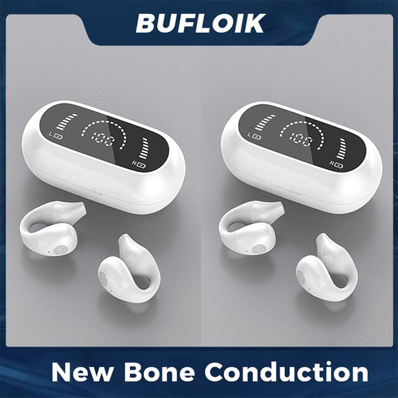 Fashion Bone Conduction Bluetooth Earphones Open Ear Clip Wireless Headphones