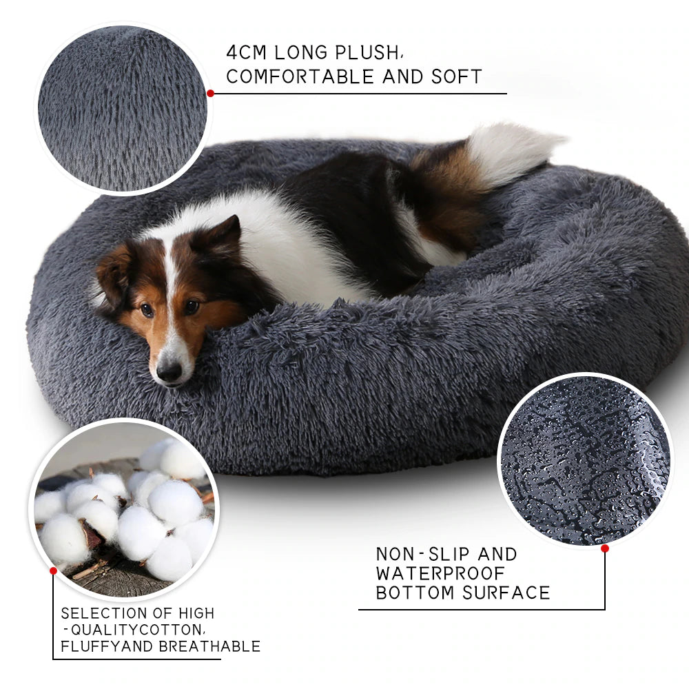 King Fluffy Dog Bed Vet Dinosaur Basket Dog Beds Winter Warm Outdoor Large Pet Cat Dog Bed Warm Mat Portable Cat Supplies