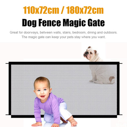 Mesh Dog Gate Pet Barrier Fences Portable Folding Breathable Mesh Dog Gate Pet Separation Guard Isolated Fence Baby Safety Fence