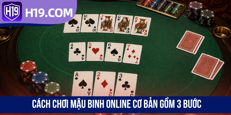 Cách chơi Mậu Binh Online cơ bản gồm 3 bước