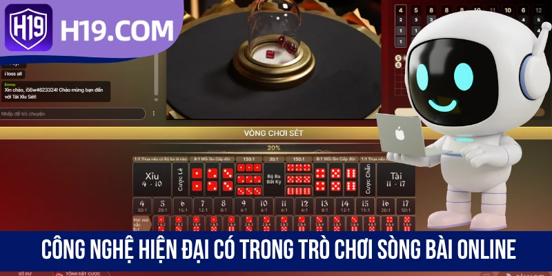 Công nghệ hiện đại có trong trò chơi sòng bài online